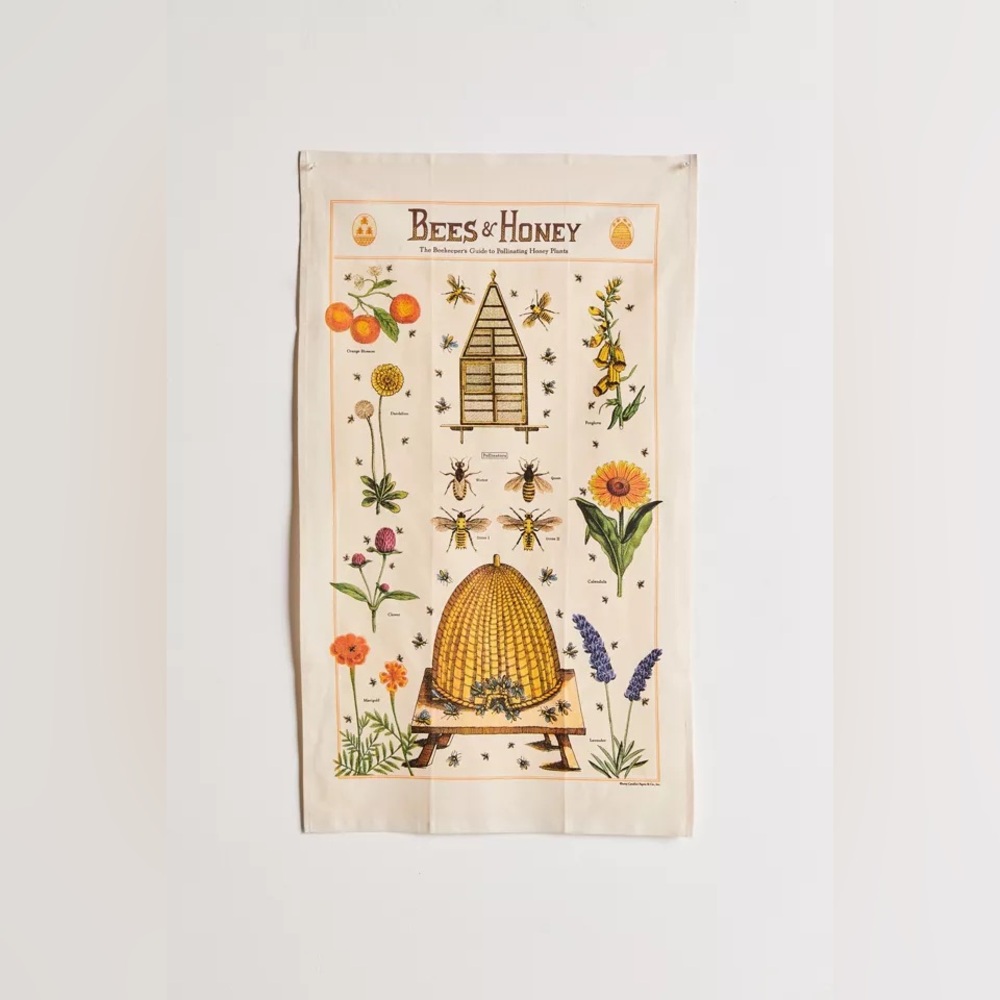 Urban Outfitters Bees & Honey Vintage Tapestry/Tea Towel